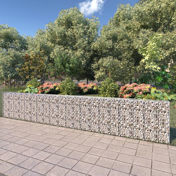 Mur à gabion avec couvercles Acier galvanisé 600 x 30 x 100 cm