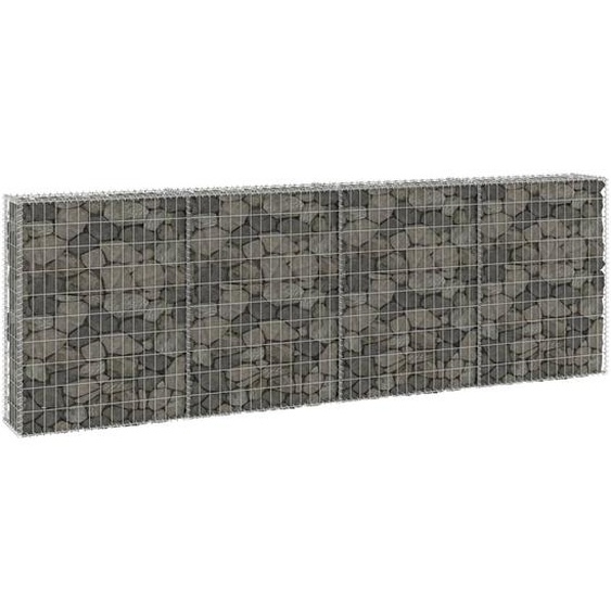 Mur en gabion avec couvercles Acier galvanisé 300x30x100 cm