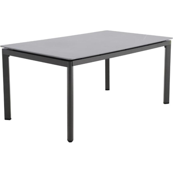 MWH Alutapo Fairstone Table de jardin Aluminium/Pierre frittée 160x95 cm Gris fer/Gris Armani