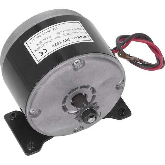 MY1025 12 V 250 W Moteur à courant continu à haute vitesse et à haut rendement 2750 tr/min Moteur électrique à courant continu en aluminium à haute efficacité pour scooter électrique