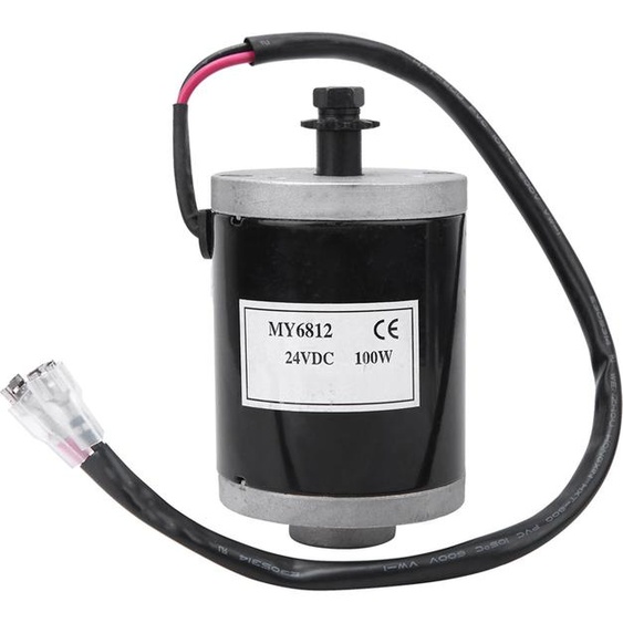 MY6812 24 V 100W Haute vitesse petit moteur de brosse avec disque de ceinture Scooter électrique E Accessoires de vélo