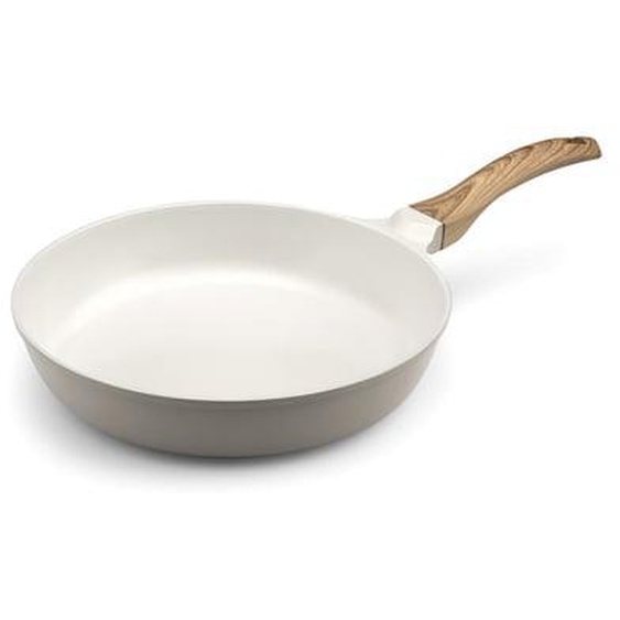 Mythic - Poêle 28 cm avec revêtement en céramique blanche