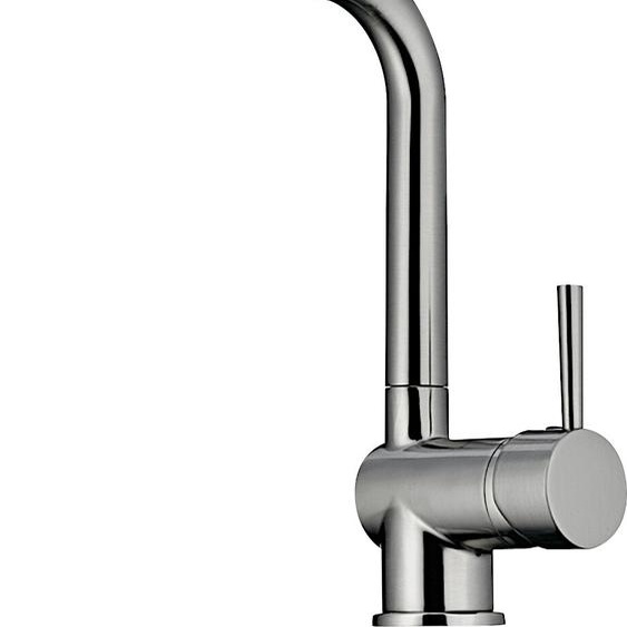 NABER Mitigeur basse pression DRIVE 1 en couleur inox avec bec fixe / robinetterie
