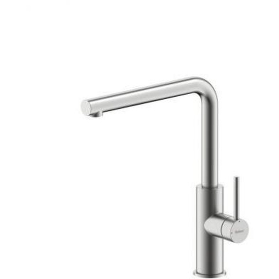 NABER Robinet NAMOR 3 en INOX brossé avec bec fixe orientable / Robinet de cuisine / Mitigeur monocommande