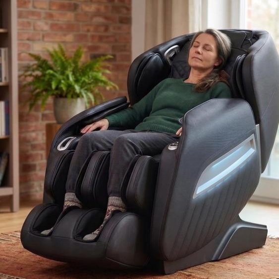 Naipo MGC-A350B NAIPO Ganzkörpermassage Stuhl 3D, 120W, PVC, 50Hz/60Hz schwa