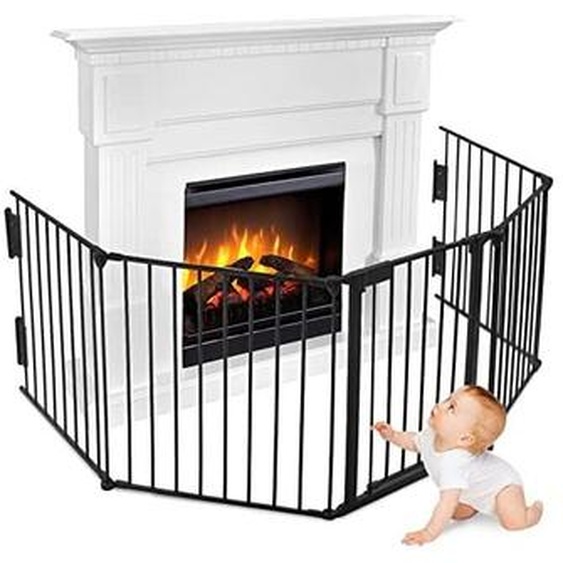 Naizy - Barrière de protection de cheminée de 300 cm - noir