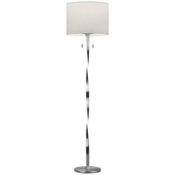 Lampadaire - TRIO - Nandor - Abat-jour Blanc - Tige Hélicoïdale - LED Éclairée - H.162cm