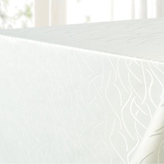 Nappe à rayures Chemin de table 130 x 160 cm - Champagne