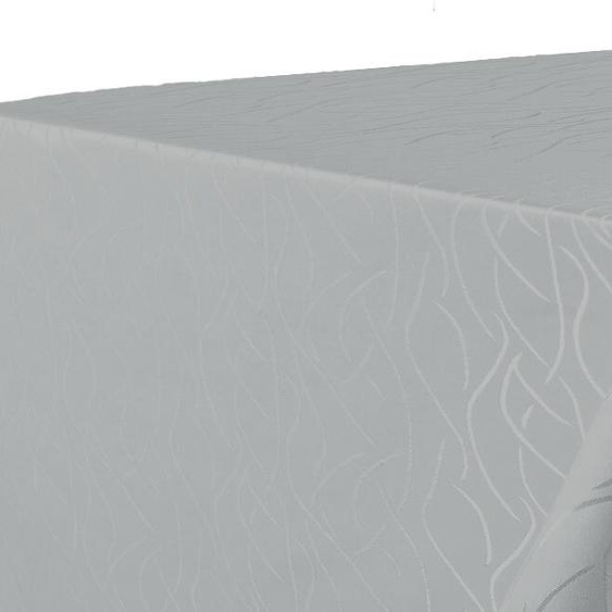 Nappe à rayures Chemin de table 130 x 160 cm - gris clair