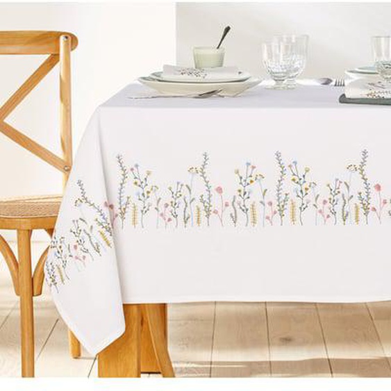 Nappe brodée métis coton/lin, Lara