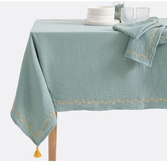 Nappe en gaze de coton brodé, Kumla