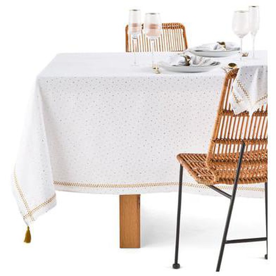 Nappe gaze de coton, Kumla étoiles brodées