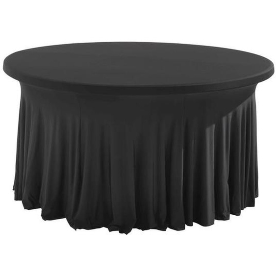 Nappe housse pour table ronde 180 cm noire