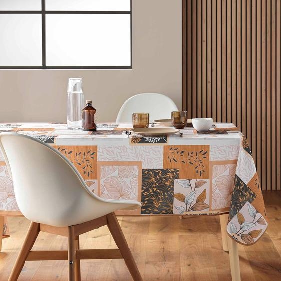 Nappe imprimé patchwork feuilles entretien facile -