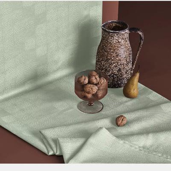 Nappe pur coton Epis verde