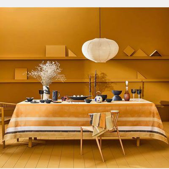 Nappe pur coton Mille edo cuir