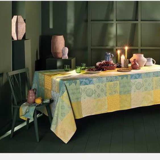 Nappe pur coton Mille parfums verde