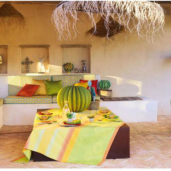 Nappe pur coton Mille riviera provence