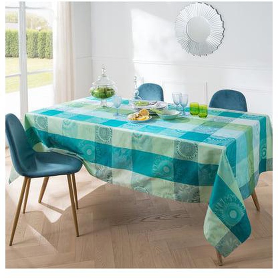 Nappe pur coton Mille tournesols chlorophylle