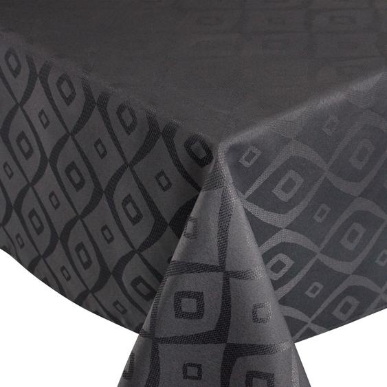 Nappe rectangle 150x200 cm Jacquard 100% polyester BRUNCH anthracite