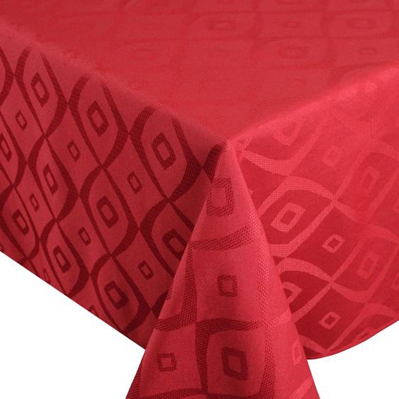 Nappe rectangle 150x250 cm Jacquard 100% polyester BRUNCH rouge