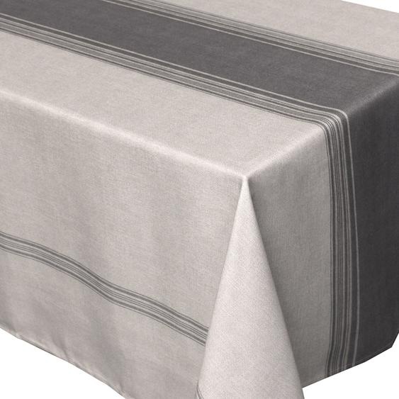 Nappe rectangle 150x300 cm imprimée 100% polyester BISTROT gris Charbon