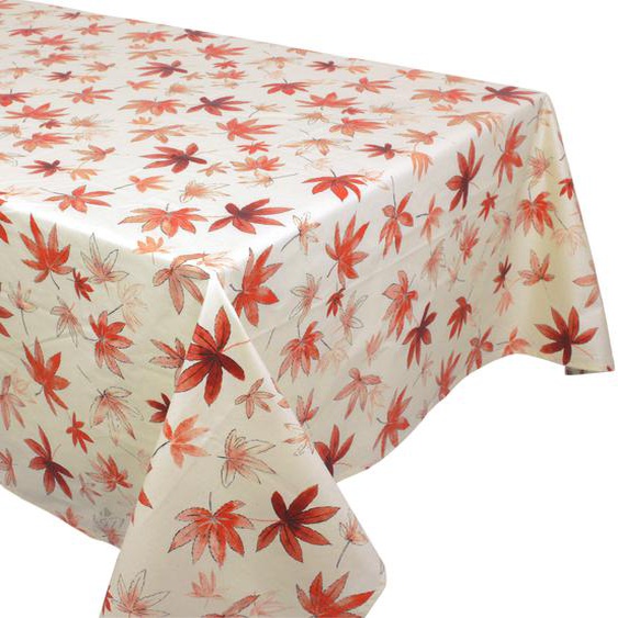 Nappe ovale 180x240 cm imprimée 100% polyester CARO grège