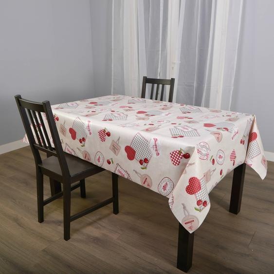 Nappe toile cirée imprimé cerises -