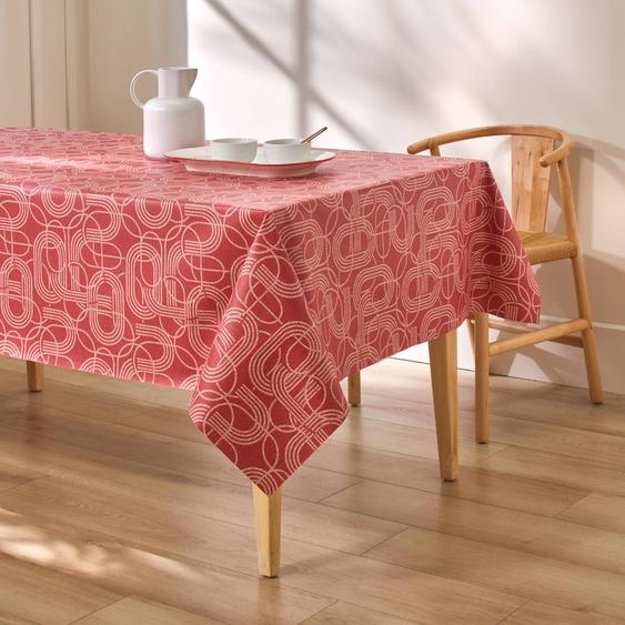 Nappe Toile Cirée Imprimé Courbes -