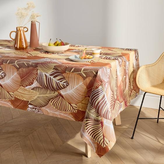 Nappe Toile Cirée Imprimé Grandes Feuilles -