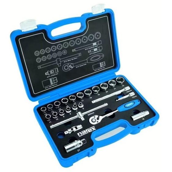 NAREX 443000906 Jeu de douilles 3/8 24pcs