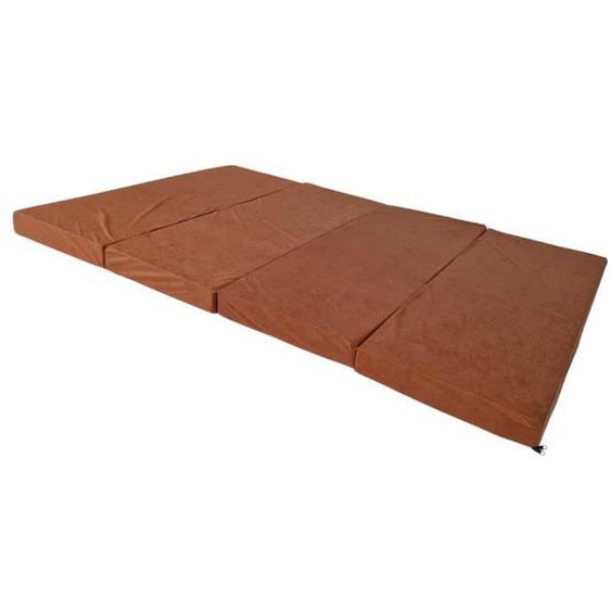 Matelas dappoint pliant - NATALIA SPZOO - 180 x 120 cm - Housse amovible - Mousse PU - Marron clair