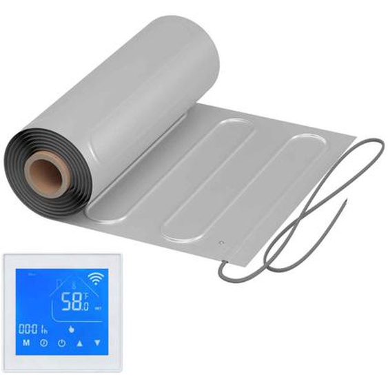 Natte chauffante  ALU 150 W/m² avec Thermostat MCS 450 intelligent WiFi Tactile blanc - 10 m²