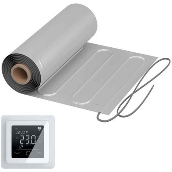 Natte chauffante  ALU 150 W/m² avec Thermostat MCS 750 intelligent WiFi tactile blanc - 3 m²