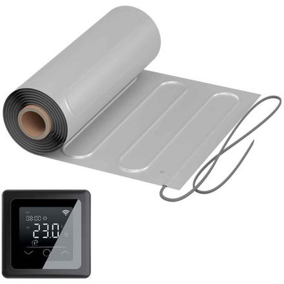 Natte chauffante  ALU 150 W/m² avec Thermostat MCS 750 intelligent WiFi tactile noir - 2,5 m²