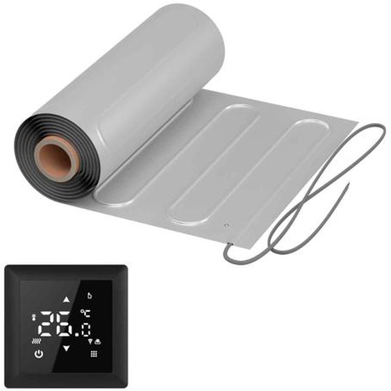 Natte chauffante  ALU 150 W/m² avec Thermostat ТS 100 Intelligent WiFi Touch noir - 1 m²