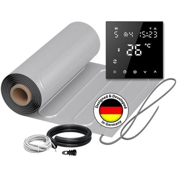 Natte chauffante  ALU 150 W/m² avec Thermostat TS 300 Smart WiFi noir - 1 m²