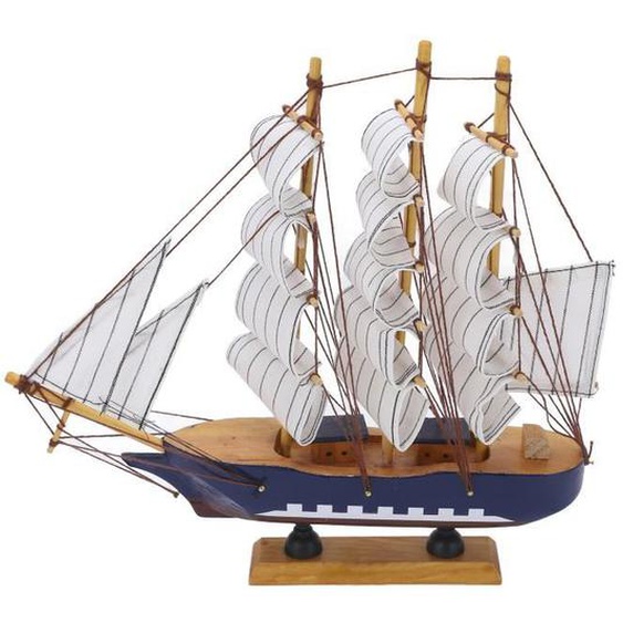 Modèle de bateau - FDIT - Style Méditerranéen - Bois de pin naturel - Décoration intérieure - Vintage