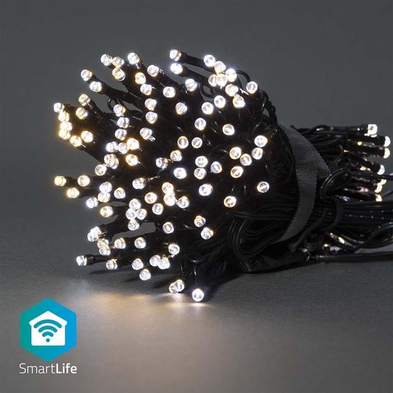 Nedis SmartLife Lumières de Noël - Cordon - Wi-Fi - blanc chaud à froid - 100 LEDs - 10.0 m - Android / IOS