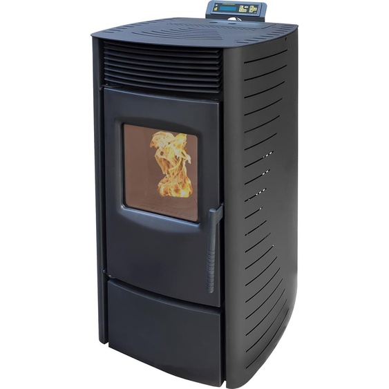 Nemaxx P9 Poêle à pellets Poêle à pellets 11kW Poêle à chauffage Poêle à pellets Cheminée Chauffage à pellets Appareil de chauffage Chauffage à pellets -noir- WiFi-Ready
