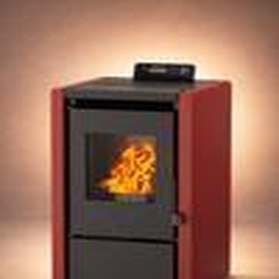 NEMAXX® PC5 Poêle à granulés 5,3 kW A+ jusqu’à 120 m³ – ECO & Chrono, WiFi Ready, écran, télécommande, protection surchauffe – Rouge