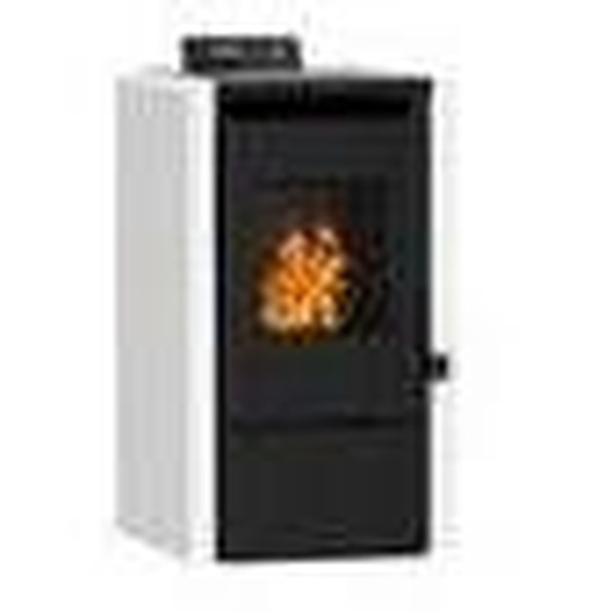 NEMAXX® PC5 Poêle à pellets 5,3 kW jusqu’à 120 m³ – Mode ECO, Wi-Fi Ready, écran, télécommande, thermostat, Classe A+ – Blanc