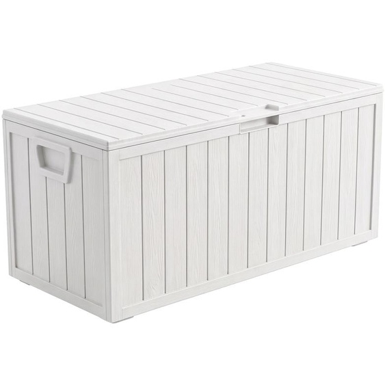 Neo 75 - Coffre de rangement de jardin 110x46x53 cm 285 lt conteneur verrouillable en résine blanco