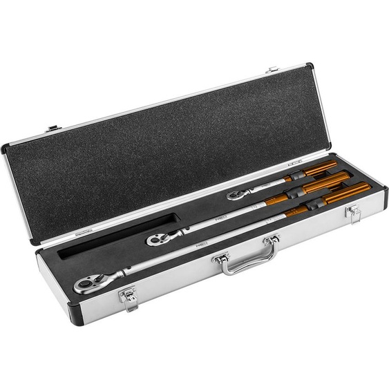 NEO TOOLS Jeu de clés dynamométriques réversibles 1/4, 3/8, 1/2 3 pces . fabriquées en acier CrV de haute qualité, poignée ergonomique, coffret pratique