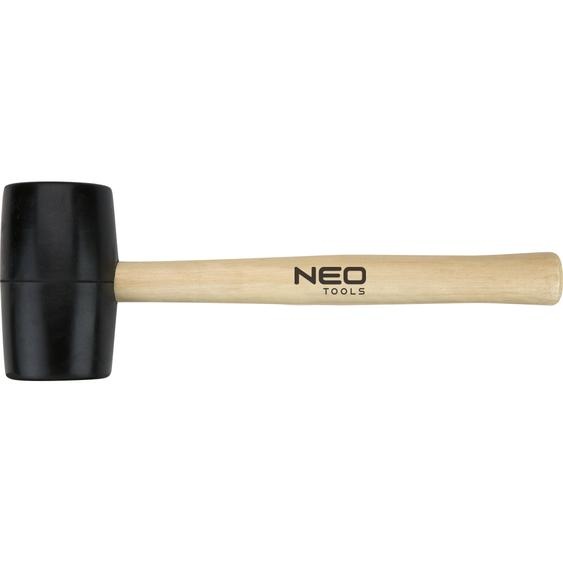 Neo Tools marteau en caoutchouc, revêtement en caoutchouc noir, avec une poignée en bois clair 63 mm/680 g