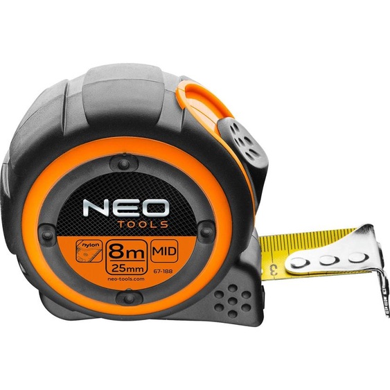 NEO TOOLS Ruban à mesurer en acier 8 m x 25 mm, aimanté