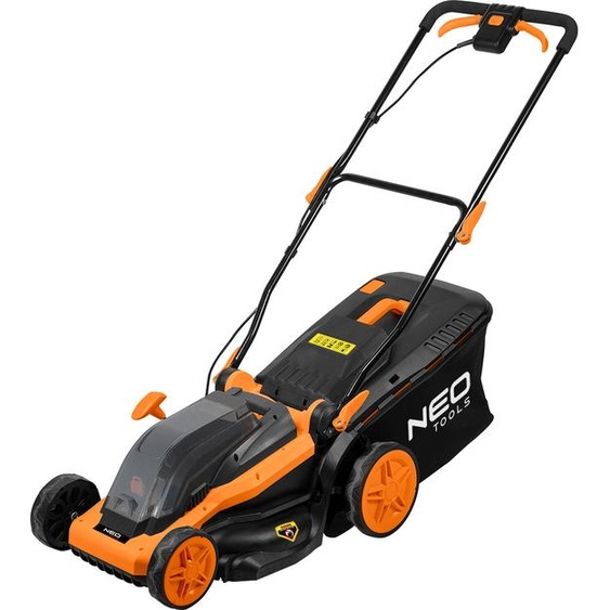NEO TOOLS Tondeuse à gazon sans fil 36V - Largeur de coupe 380mm, Bac de ramassage 45L, Moteur sans balais, Hauteur de coupe réglable, Construction légère, Sans batterie, Idéal pour les jardins de taille moyenne