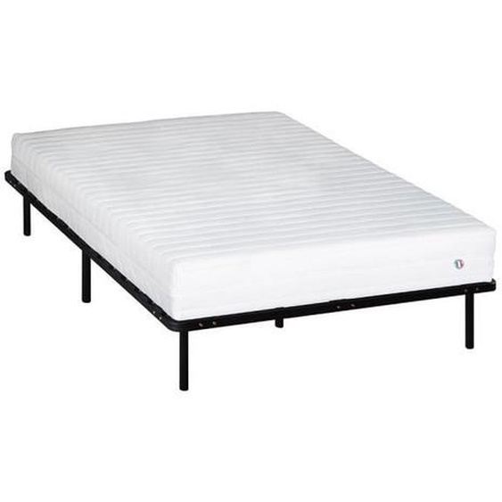 NEOREV | Ensemble KLO 140x190 cm | Matelas Mousse Haute Densité + Sommier Métal | Souple
