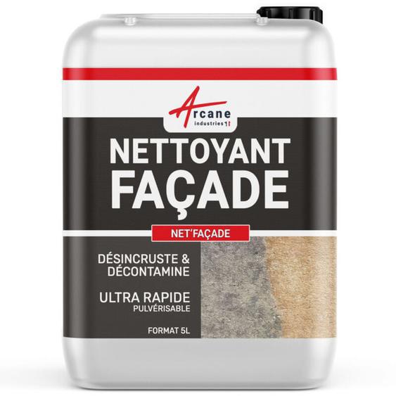 Nettoyant facade, produit professionnel, rapide, crépi, enduit - 5 L - ARCANE INDUSTRIES