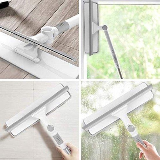 Nettoyant télescopique pour vitres en métal - Blanc